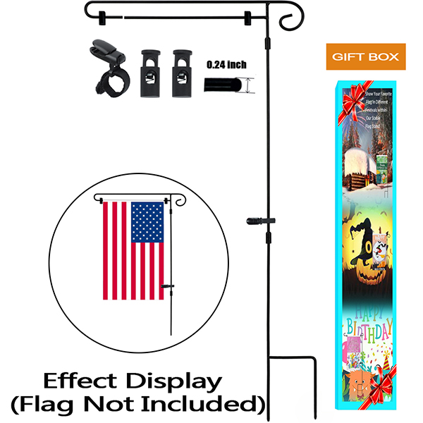 Hoosun Garden Flag Stand Graden Holder Easy To Install Strong And Sy Wrought Iron Pole 36 X 18 Fits Mini 12 5 With 1 Tiger Anti Wind Clip 2 - Garden Flag Stand Holder Pole Hoosun Garden Flag Stand Graden Holder Easy To Install Strong And Sy Wrought Iron Pole 36 X 18 Fits Mini 12 5 With 1 Tiger Anti Wind Clip 2 - Garden Flag Stand Holder Pole